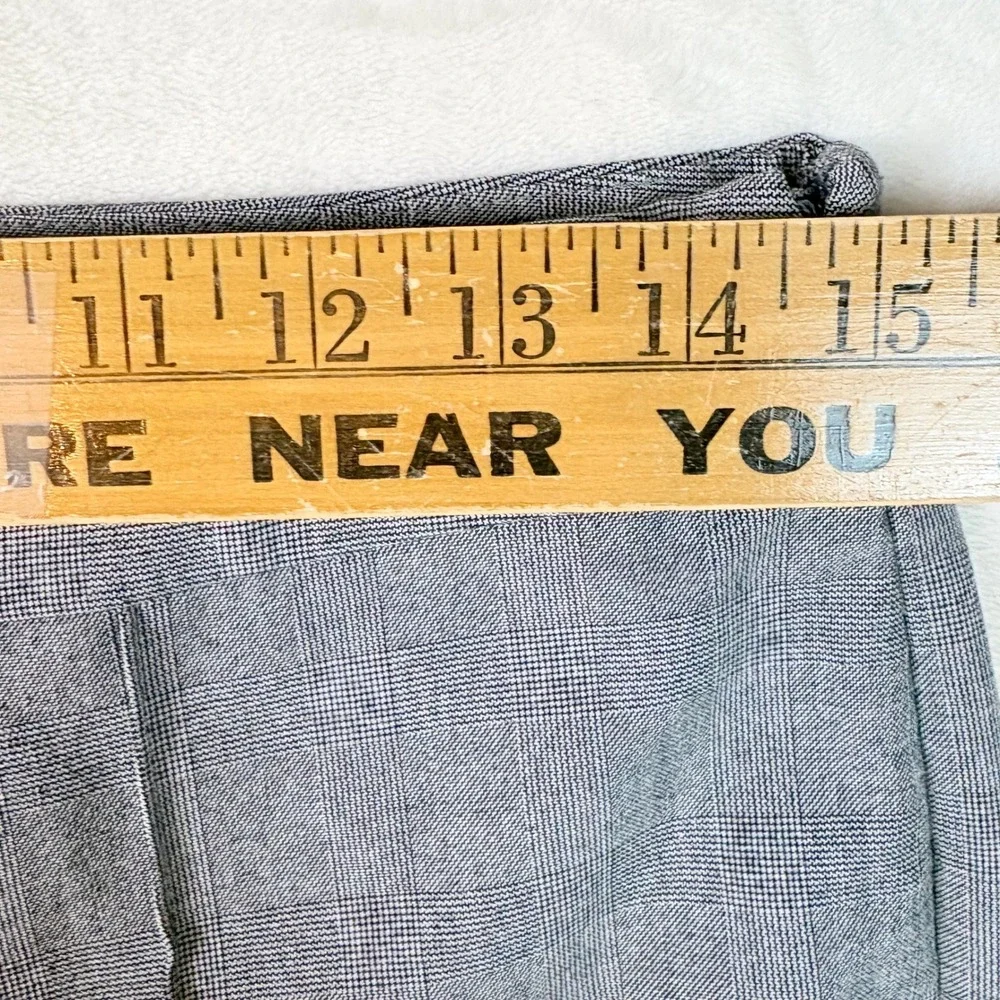 Talbots‎ Pants Women Sz 4 Grey Glen Plaid High-Waist Skinny Ankle Side Zip